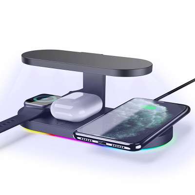 UVC wireless charging station with LED USB  output 5V/1A  for iWatch iPhone Smartphone Airpods pro and others TWS