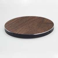 2019 hot sell promotional fast 10W natural wood Qi wireless charger for smart phones