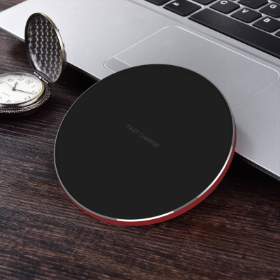 Rouned QI wireless charger for iphone mobile phone factory directly selling good quality fast charging