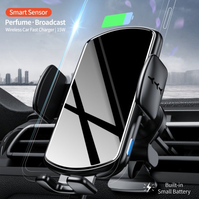 Wireless Car Charger,10W Qi Fast Charging Auto-Clamping Car Mount Air Vent Phone Holder Compatible iPhone 11/11